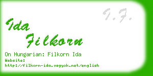 ida filkorn business card